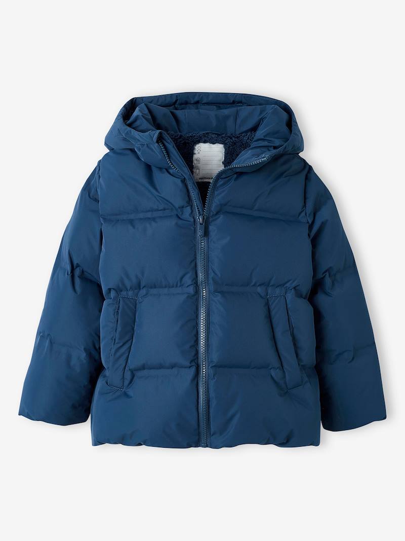 Jungen Daunenjacke mit Kapuze - blau